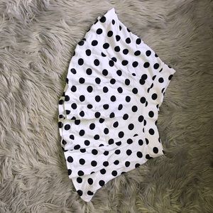 Black and white polka dot skirt